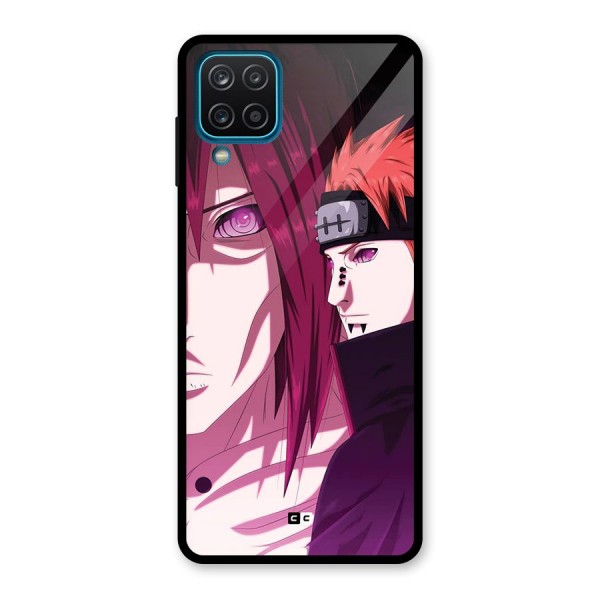 Yahiko With Nagato Glass Back Case for Galaxy A12