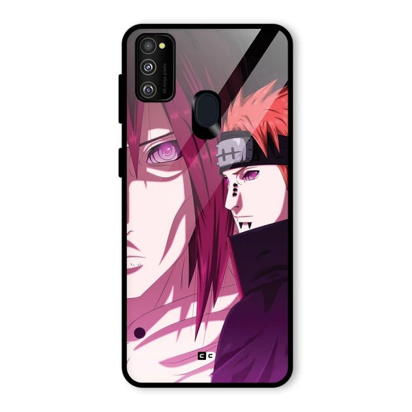 Yahiko With Nagato Glass Back Case for Galaxy M21