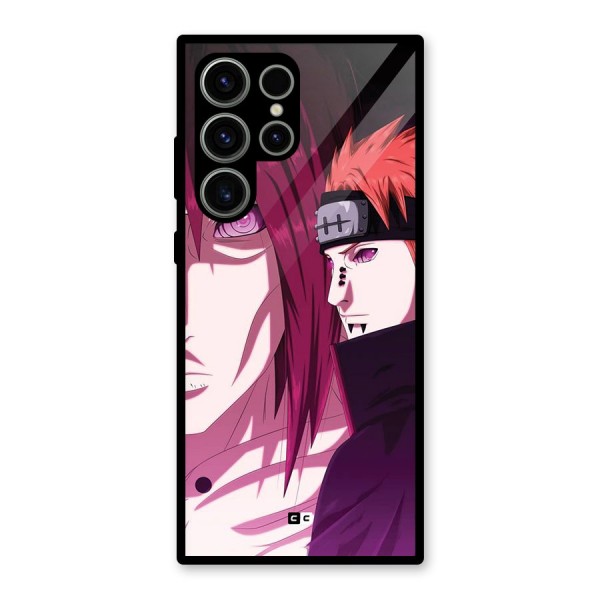 Yahiko With Nagato Glass Back Case for Galaxy S23 Ultra