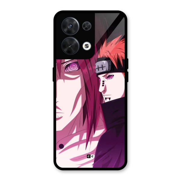 Yahiko With Nagato Glass Back Case for Oppo Reno8 5G