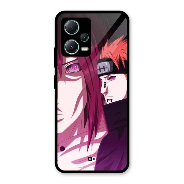 Yahiko With Nagato Glass Back Case for Poco X5