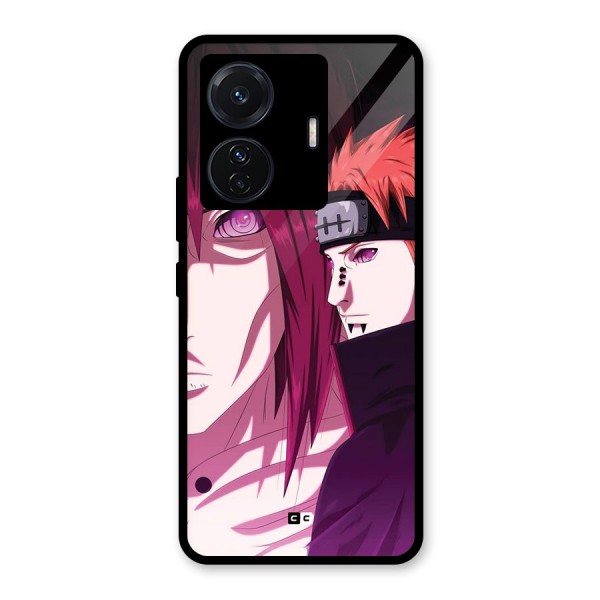 Yahiko With Nagato Glass Back Case for Vivo T1 Pro