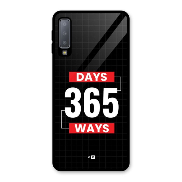 Year Ways Glass Back Case for Galaxy A7 (2018)