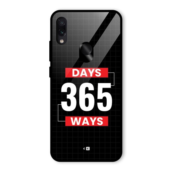 Year Ways Glass Back Case for Redmi Note 7