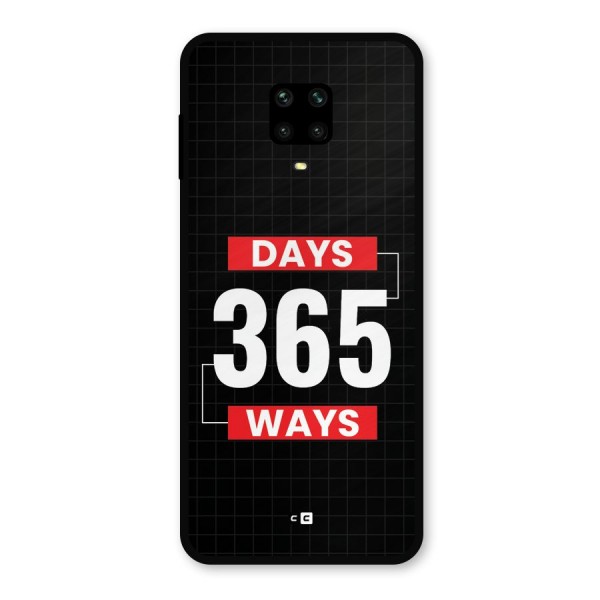 Year Ways Metal Back Case for Redmi Note 9 Pro