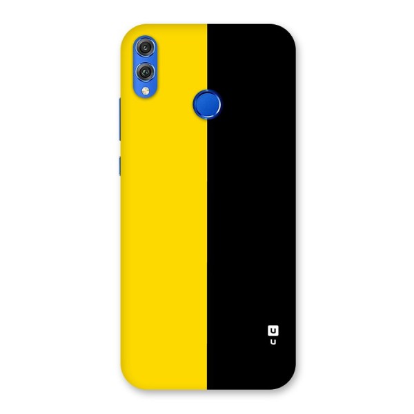 Yellow Black Super Minimalistic Back Case for Honor 8X