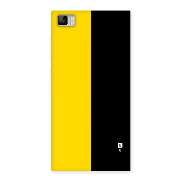 Yellow Black Super Minimalistic Back Case for Mi3