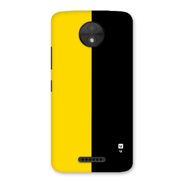 Yellow Black Super Minimalistic Back Case for Moto C