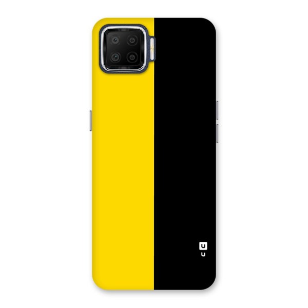 Yellow Black Super Minimalistic Back Case for Oppo F17