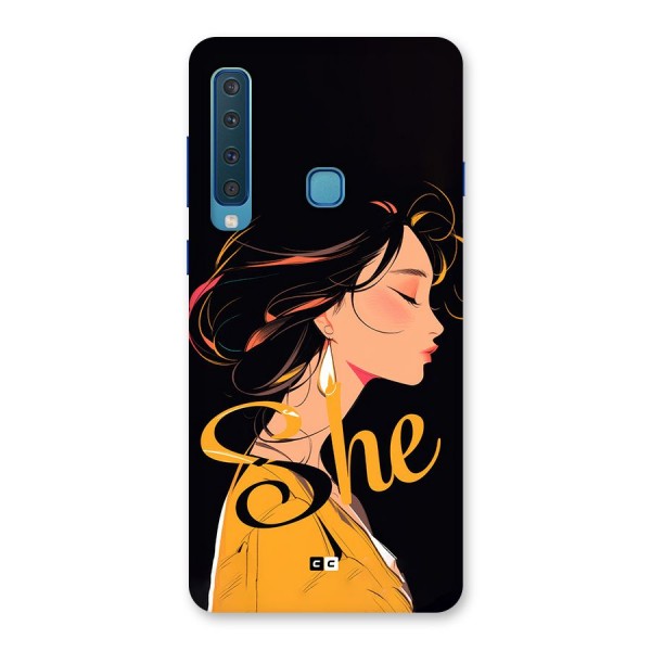 Yellow Lady Back Case for Galaxy A9 (2018)