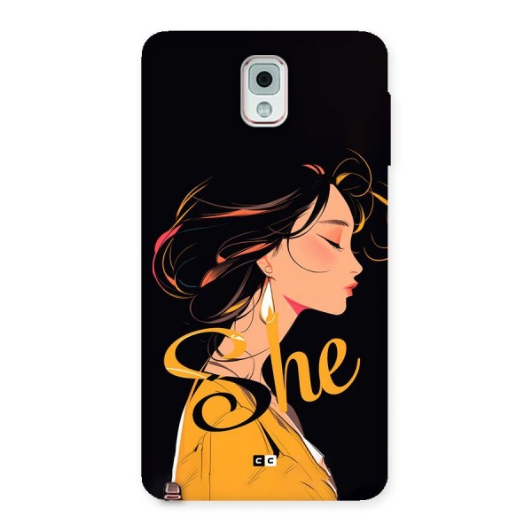 Yellow Lady Back Case for Galaxy Note 3