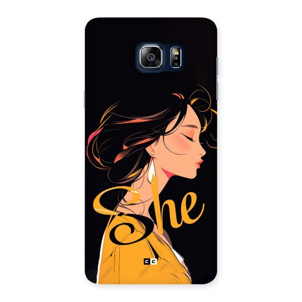 Yellow Lady Back Case for Galaxy Note 5