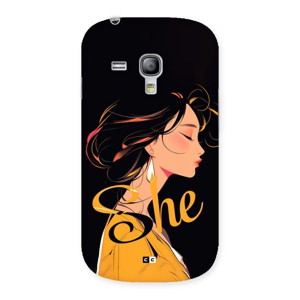 Yellow Lady Back Case for Galaxy S3 Mini