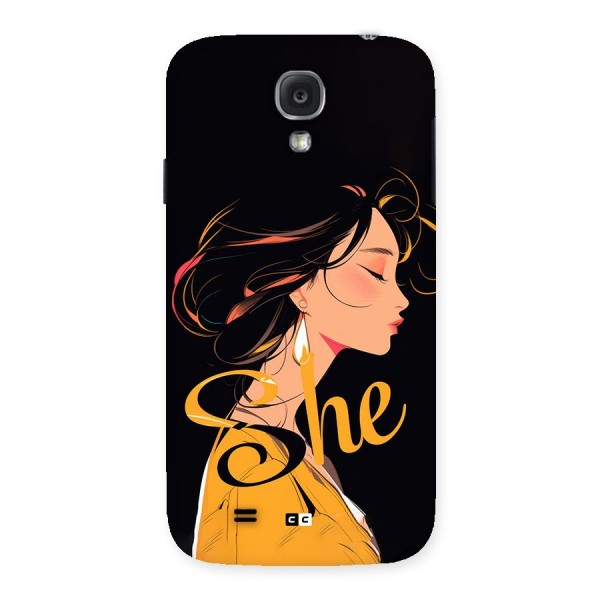 Yellow Lady Back Case for Galaxy S4