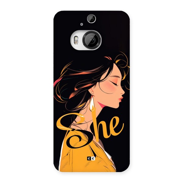 Yellow Lady Back Case for HTC One M9 Plus