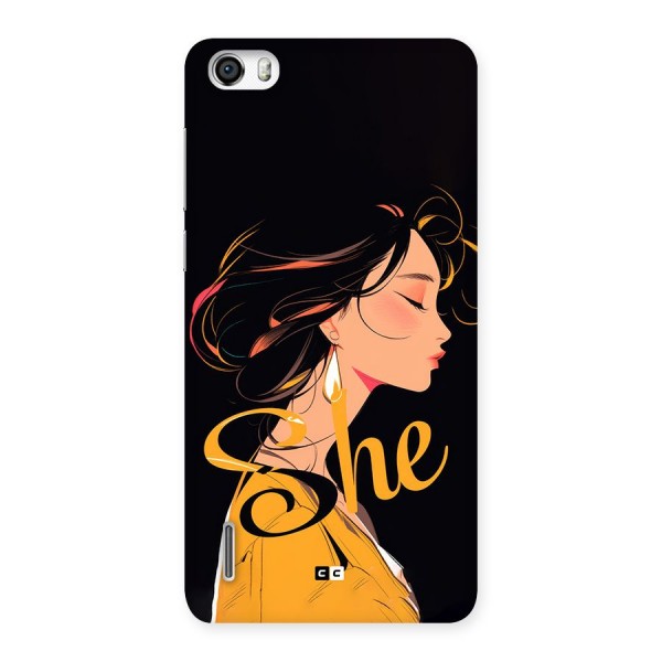 Yellow Lady Back Case for Honor 6