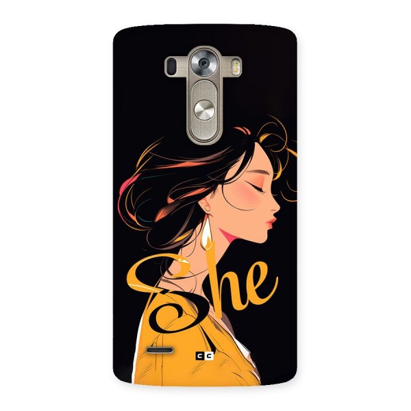 Yellow Lady Back Case for LG G3