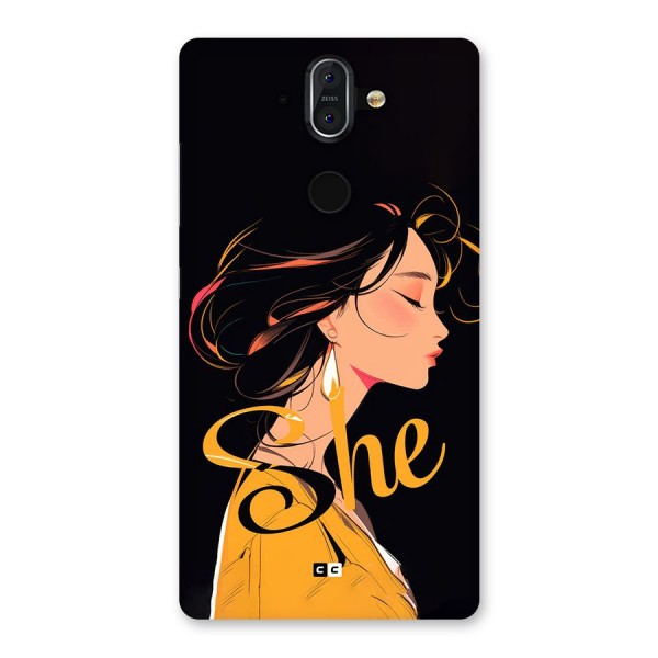 Yellow Lady Back Case for Nokia 8 Sirocco