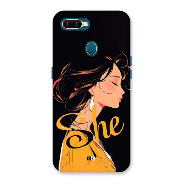 Yellow Lady Back Case for Oppo A11k