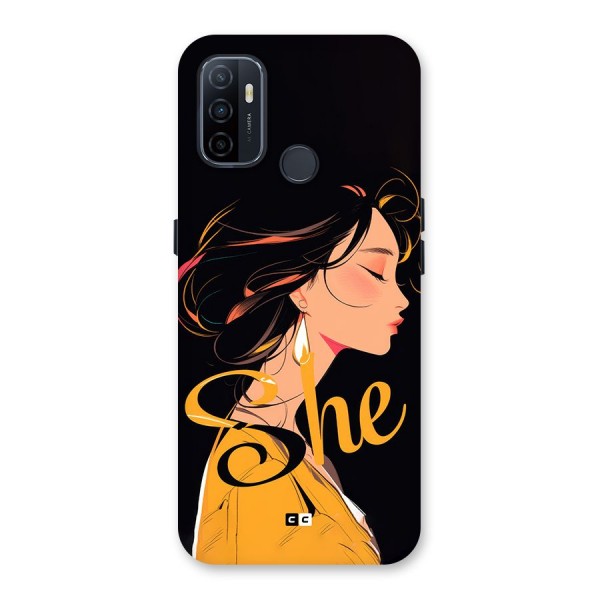 Yellow Lady Back Case for Oppo A53