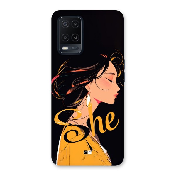 Yellow Lady Back Case for Oppo A54