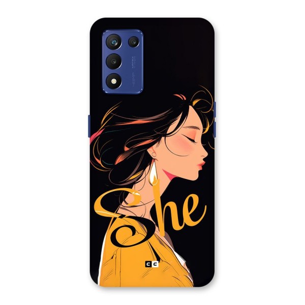 Yellow Lady Back Case for Realme 9 5G Speed