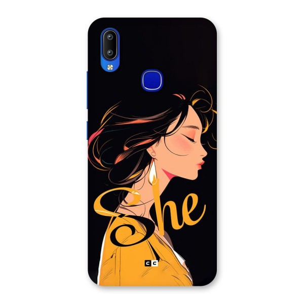 Yellow Lady Back Case for Vivo Y91