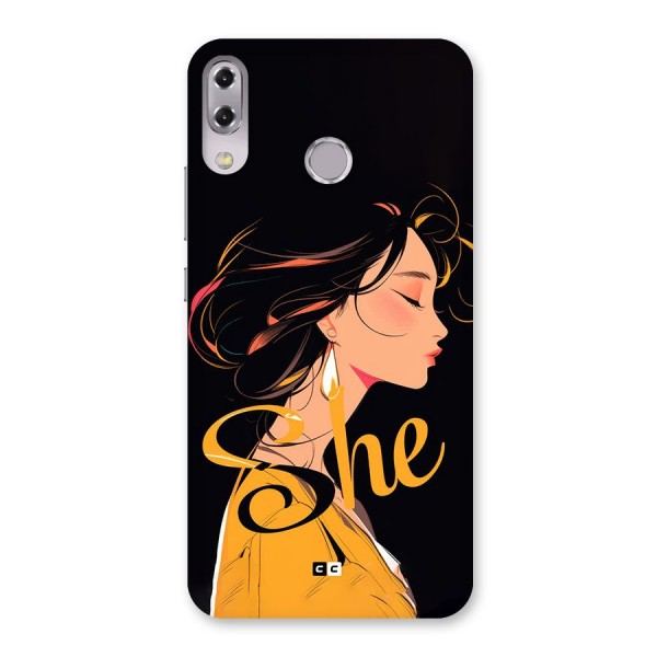 Yellow Lady Back Case for Zenfone 5Z