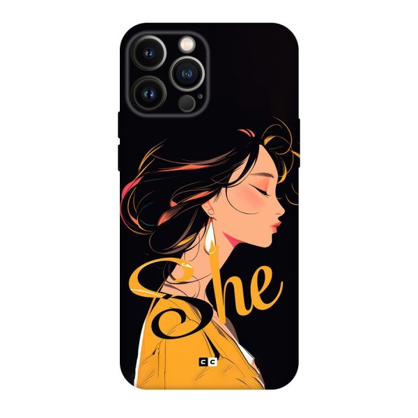 Yellow Lady Back Case for iPhone 13 Pro Max