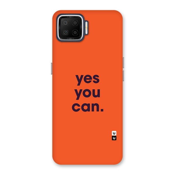 Yes You Can Minimal Typography Back Case for Oppo F17