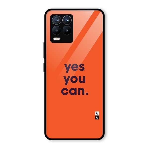 Yes You Can Minimal Typography Glass Back Case for Realme 8