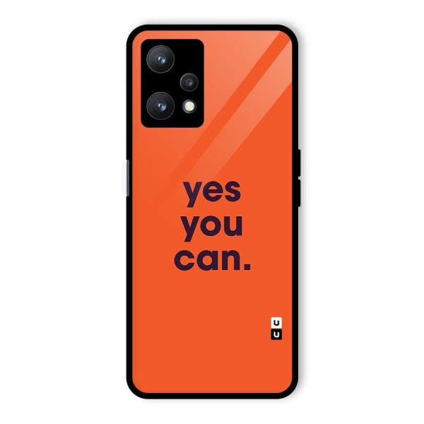 Yes You Can Minimal Typography Glass Back Case for Realme 9 Pro 5G