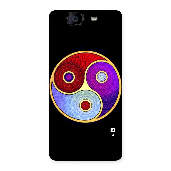 Yin Yang Mandala Design Back Case for Canvas Knight A350