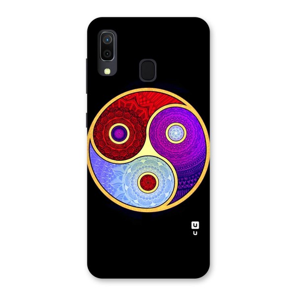 Yin Yang Mandala Design Back Case for Galaxy A20