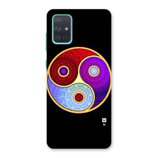 Yin Yang Mandala Design Back Case for Galaxy A71