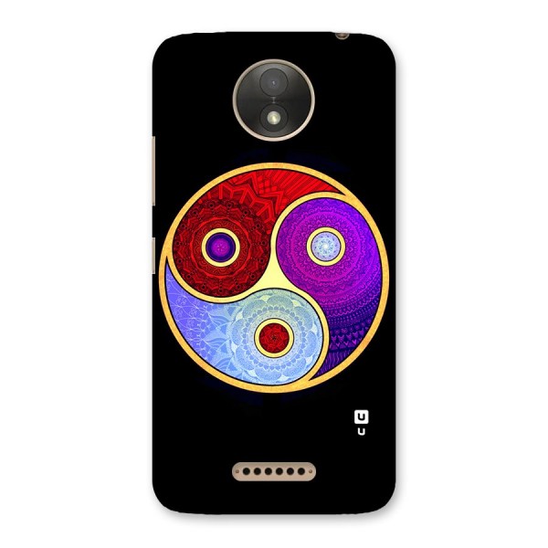 Yin Yang Mandala Design Back Case for Moto C Plus