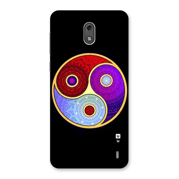 Yin Yang Mandala Design Back Case for Nokia 2