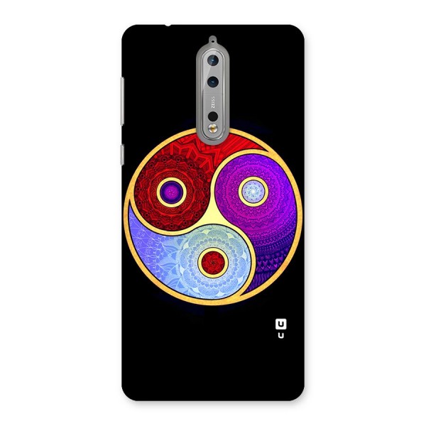 Yin Yang Mandala Design Back Case for Nokia 8