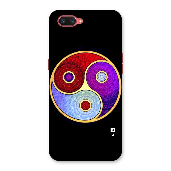 Yin Yang Mandala Design Back Case for Oppo A3s