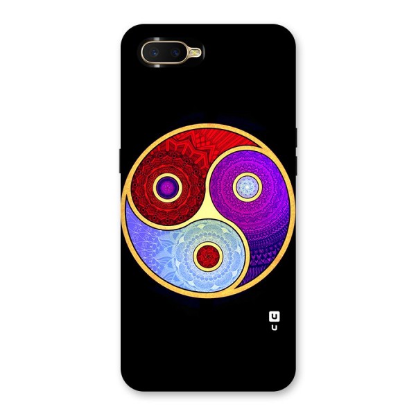 Yin Yang Mandala Design Back Case for Oppo K1