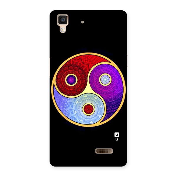 Yin Yang Mandala Design Back Case for Oppo R7