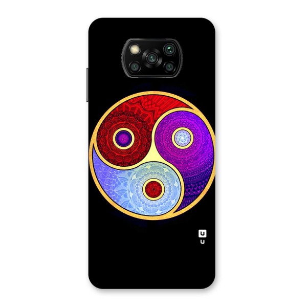 Yin Yang Mandala Design Back Case for Poco X3