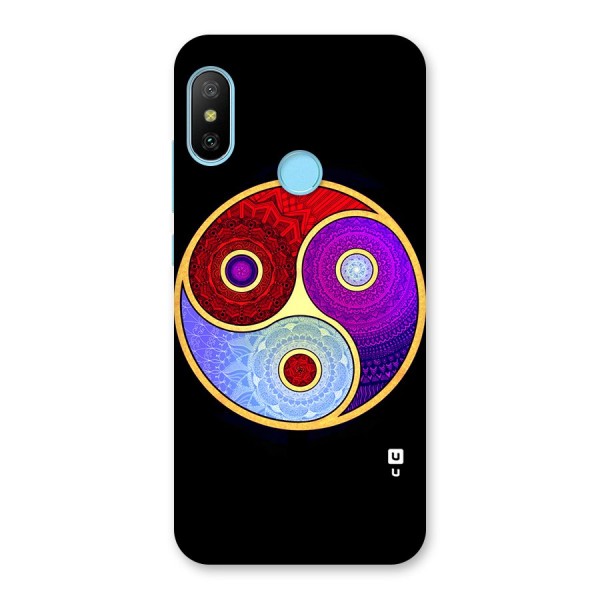 Yin Yang Mandala Design Back Case for Redmi 6 Pro