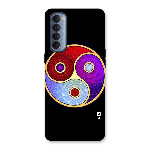 Yin Yang Mandala Design Back Case for Reno4 Pro