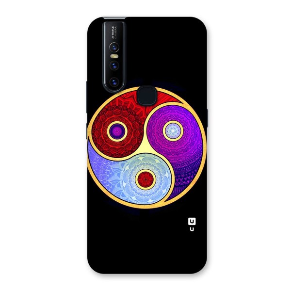 Yin Yang Mandala Design Back Case for Vivo V15