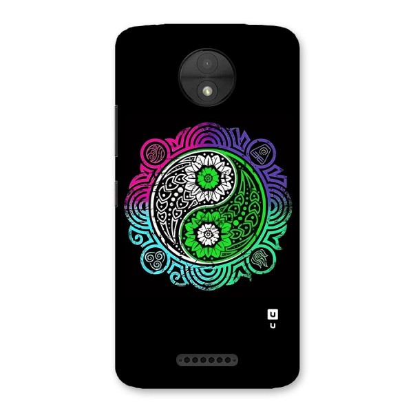 Yin and Yang Colorful Mandala Back Case for Moto C