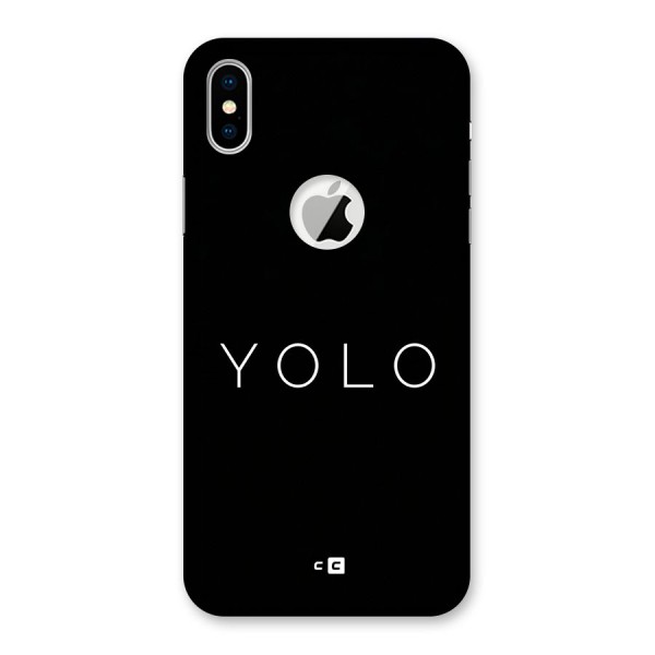 Yolo Is Truth Back Case for iPhone XS Logo Cut