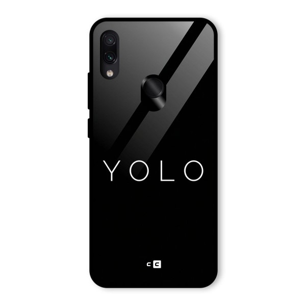 Yolo Is Truth Glass Back Case for Redmi Note 7