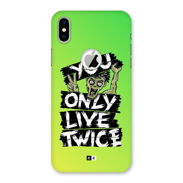 Yolo Zombie Back Case for iPhone XS Logo Cut