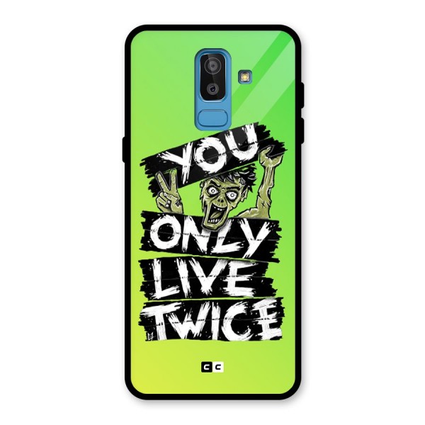 Yolo Zombie Glass Back Case for Galaxy J8